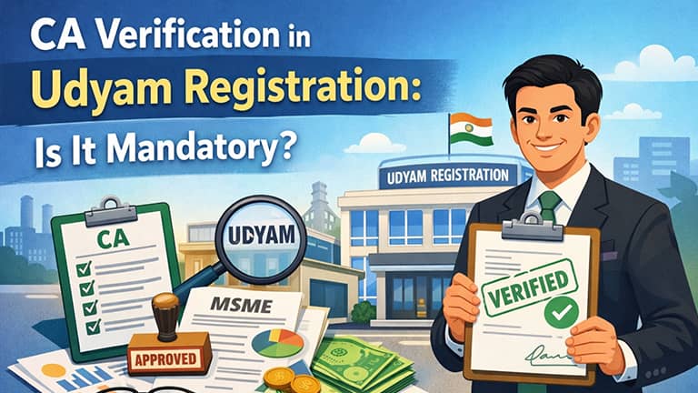udyam registration ca verification