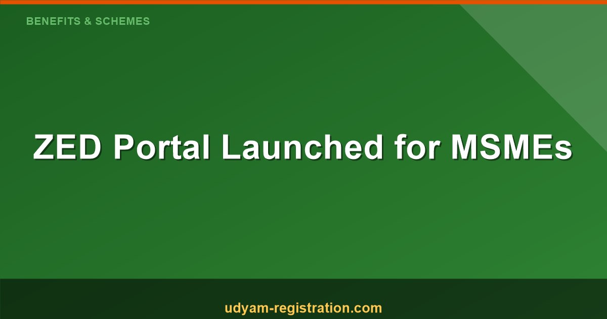 Zed Portal Launched For MSMEs